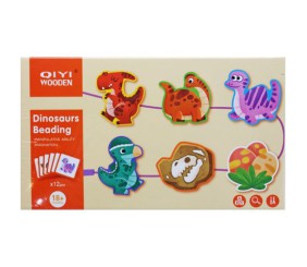 Деревʼяна гра-шнурівка "Динозаврики"