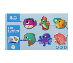 Деревʼяна гра-шнурівка "Морські звірятка"