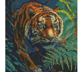 Алмазна мозаїка "Повелитель джунглів" 40х40 см