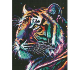 Алмазна мозаїка "Фантастичний тигр" 40х50 см