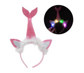 Обруч "Хвіст русалки" зі світлом (рожевий)