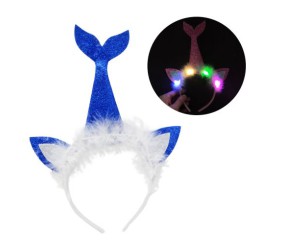 Обруч "Хвіст русалки" зі світлом (синій)