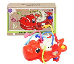 Брязкальце Монтессорі "Крокодильчик" (червоний)