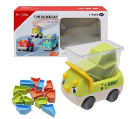 Машинка з блоками "Динозаврик" (салатовий)