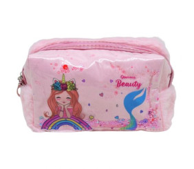Косметичка-пенал пухнаста "Beauty" (рожевий)