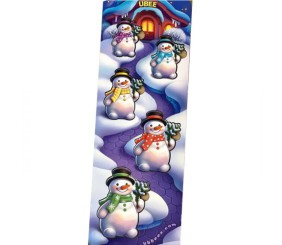 Деревʼяний вкладиш "Сніговики більше/менше"