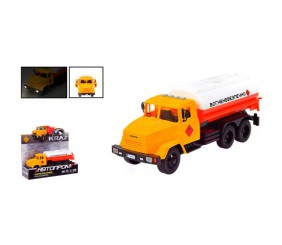 Пластикова машинка "КрАЗ Бензовоз" із серії "Автопром", світло, звук