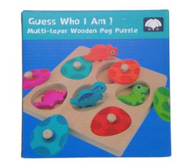 Деревʼяна рамка-вкладиш "Динозаври"