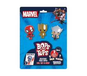 Набір колекційних фігурок-топерів SAMBRO серії "Bop n Tops" – МАРВЕЛ (5 фігурок, в асорт.)