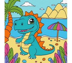 Картина за номерами "Грайливий динозавр"