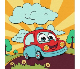 Набір 7+ для розпису по номерах. "Захоплююча подорож" 25х25см