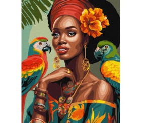 Картина за номерами "Африканська модниця" ★★★