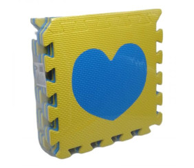 Килимок-пазл фомовий "Сердечко" (9 елем)