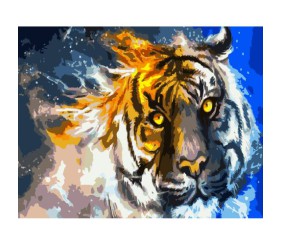 Картина за номерами "Вогняний тигр" ★★★