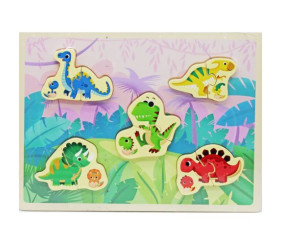 Деревʼяний вкладиш "Динозаври" (30х22 см)