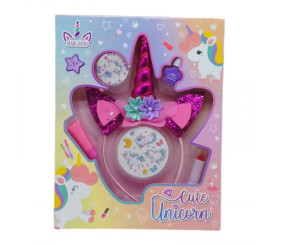 Косметика з прикрасами "Милий єдиноріг" (малиновий)