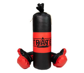 Боксерський набір Груша та рукавички, 40 см (червоно-чорний)