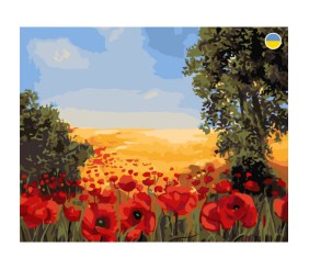 Картина по номерах "Українські маки" 40x50 см