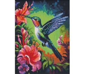 Алмазна мозаїка "Витончена колібрі" 30х40 см
