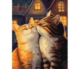 Картина по номерах "Закохані котики" 40x50 см