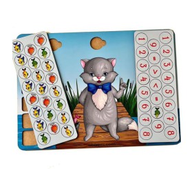 Деревʼяний навчальний набір "Вчений котик"