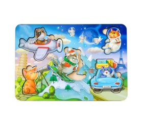 Сортер-вкладиш "Котики з космонавтом"