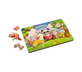 Пазл-вкладиш "Звірі на лісовій галявині"