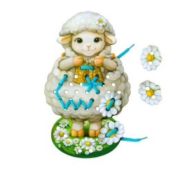 Деревʼяне шнурівка "Овечка"