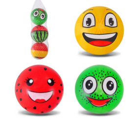 Набір гумових мʼячиків "Фрукти" (3 шт)