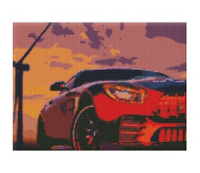 Алмазна мозаїка без підрамника "Сталева міць" 30х40 см