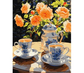 Картина за номерами "Чаювання в саду" 40х50 см