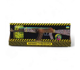 Деревʼяний ігровий набір "Автомат гумкостріл: AK Gold"