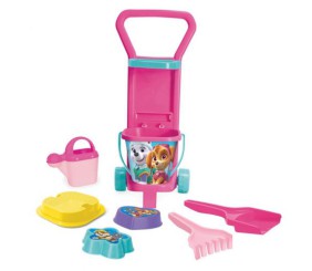 Візок з набором для піску "Щенячий патруль" рожевий, Paw Patrol