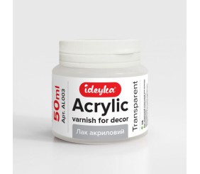 Лак акриловий глянсовий для декору (прозорий), 50 мл