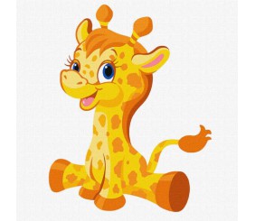 Картина по номерах "Маленький жираф" 30x30 см