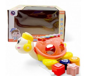 Каталка "Черепаха", ксилофон, сортер (рожева)