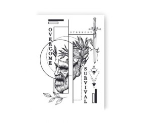 Тимчасові тату-перебивки "Римська сила"