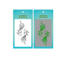 Тимчасові тату-перебивки неонові "Рибки"