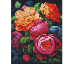 Алмазна мозаїка "Барвистий букет" 40х50 см