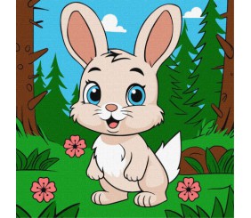 Картина за номерами "Чарівний зайчик" 25х25 см