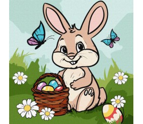 Картина за номерами 7+ "Великодній кошик" 30х30 см