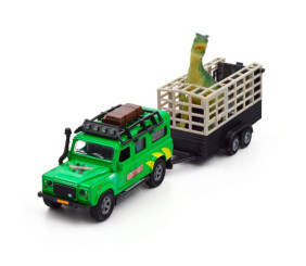 Ігровий набір "Land Rover", (з причепом і динозавром)