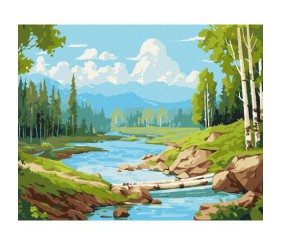 Картина за номерами "У березовому гаю" 40х50 см