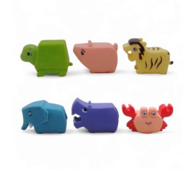 Набір для ванни "Тваринки", гумові, 6 штук