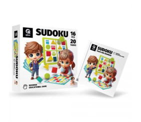 Деревʼяна логічна гра "Судоку геометричне",16 елементів