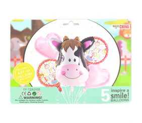 Набір кульок фольгованих "Корівка", 5 шт