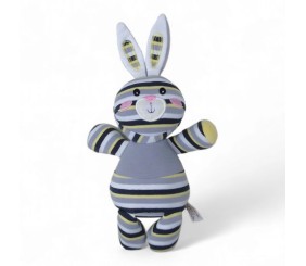 Іграшка мʼяка текстильна "Зайчик Сем", 22 см