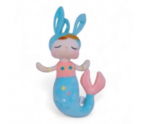 Лялька мʼяка "Русалонька зайчик" (34 см.), блакитна