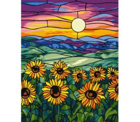 Картина по номерах "Поле соняшників" 40х50 см