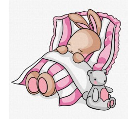 Картина по номерах "Добраніч, зайка" 25х25 см